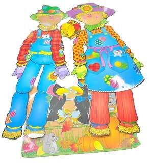 Carson-Dellosa Vintage Mr. and Mrs. Scarecrow Move and Pose Bulletin Board Lot